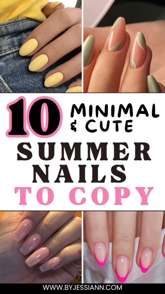 minimalist summer nails