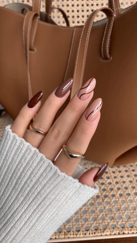 minimalist fall nail art