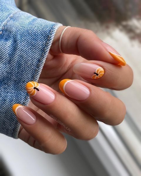 minimalist fall nail art