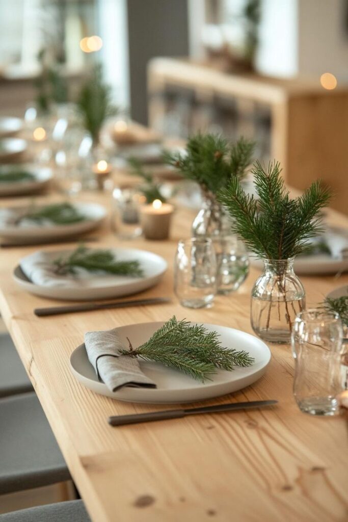 minimalist christmas table decor ideas