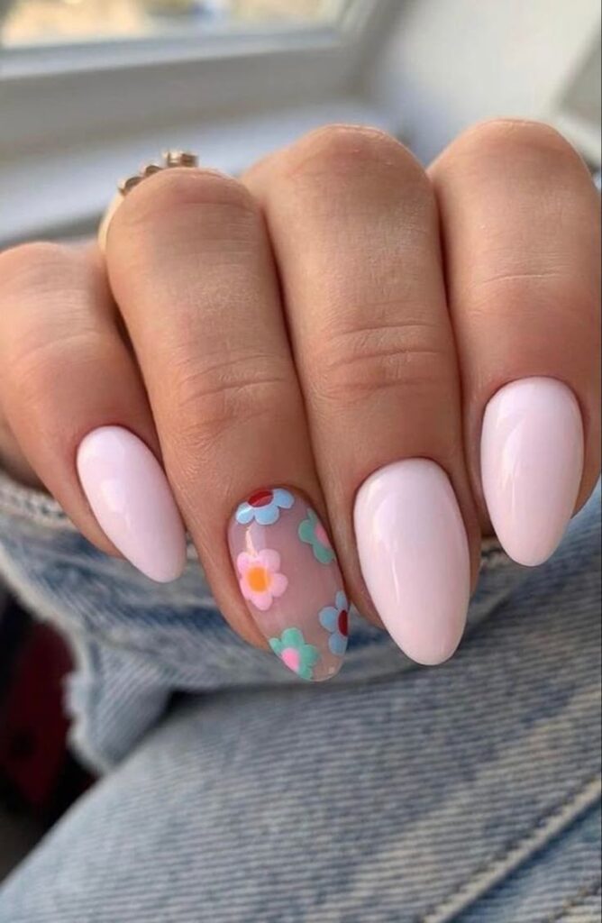 minimalist spring nails